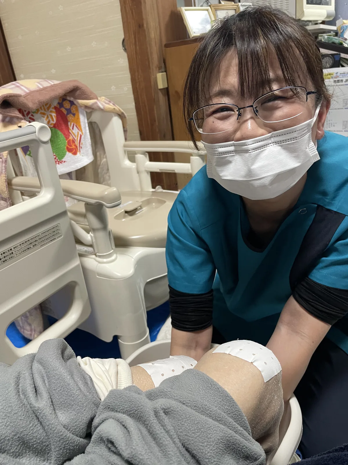 利用者さまに寄り添うスタッフ